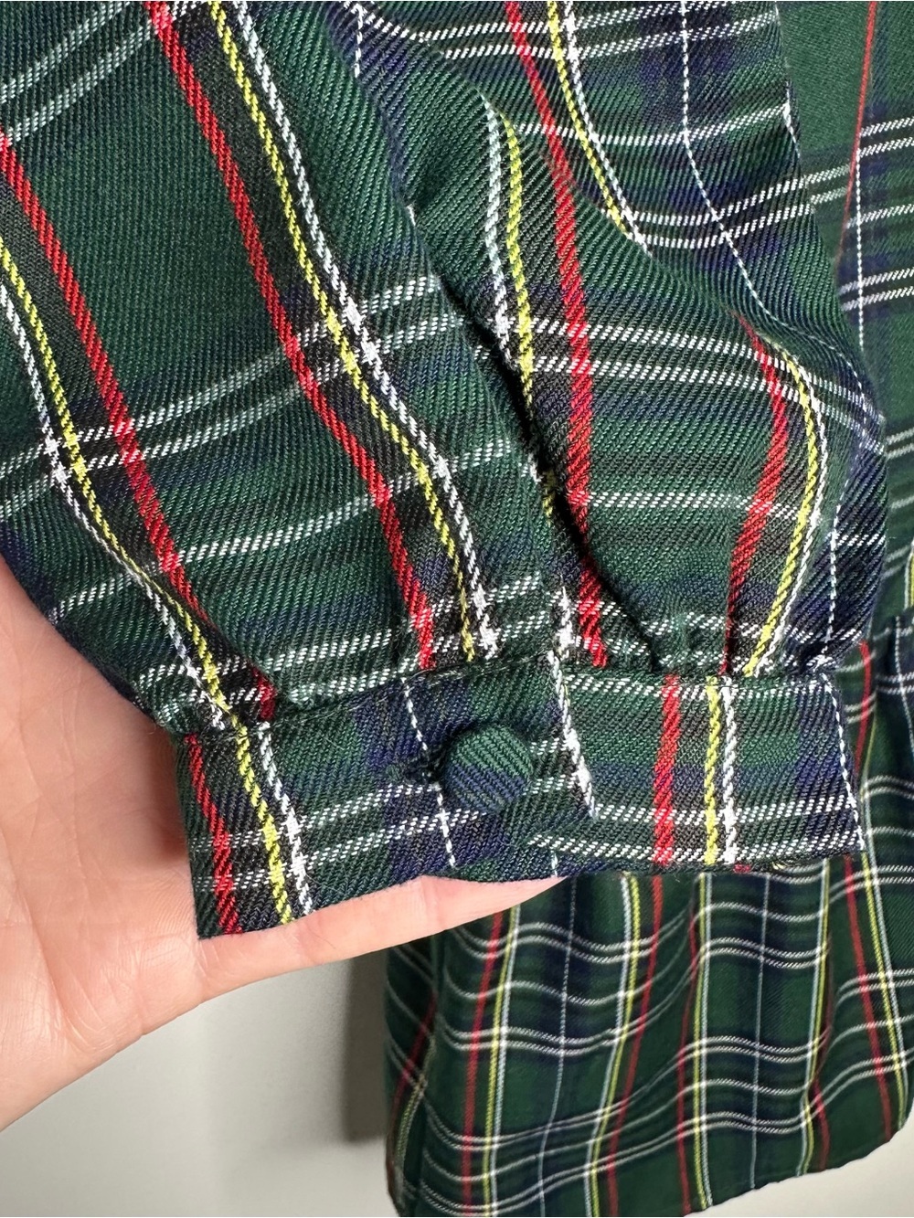 Kiel James Patrick Evelyn Plaid Ruffle Tiered Dress Green Large - Picture 9 of 10